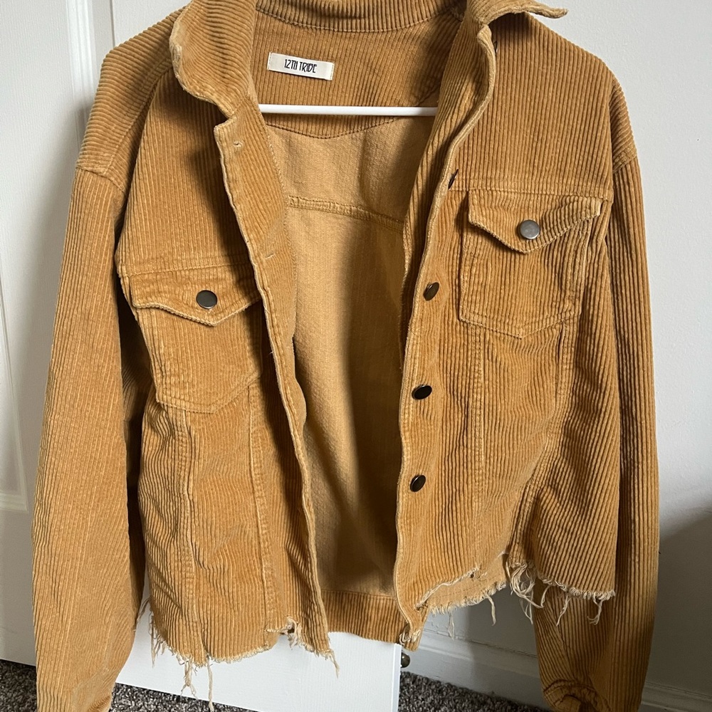 Only tried on for sizing, 12th Tribe Corduroy Mustard Yellow Jacket. Size S.